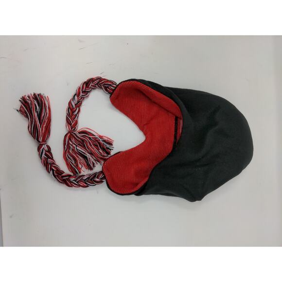 Miami Florida Beanie Hat 100% Acrylic Red & White W/Pom Pom and Strings - Picture 8 of 11